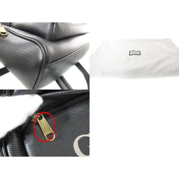 Gucci Backpack Leather Black GG Logo - Picture 5 of 5